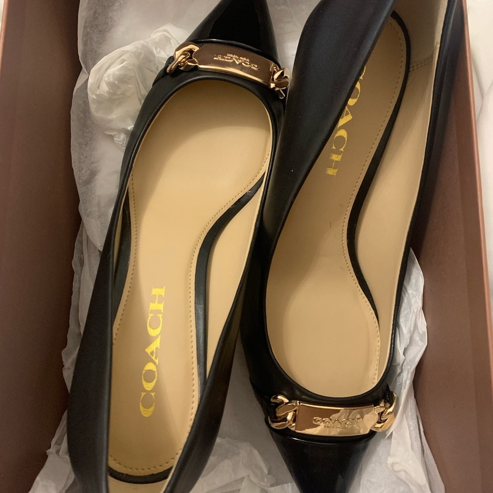 Coach Black Pointed Toe Heels